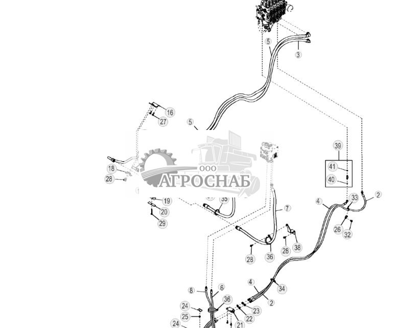 Трубопровод, рама цилиндра перекоса - ST806640 300.jpg